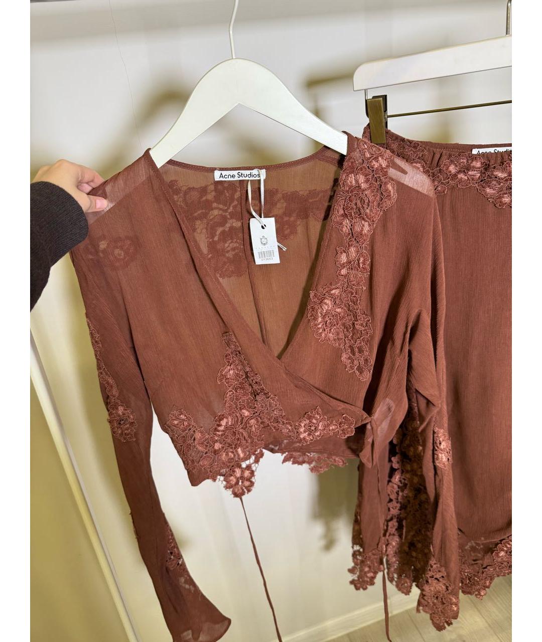 ACNE STUDIOS Коричневый костюм с юбками, фото 6
