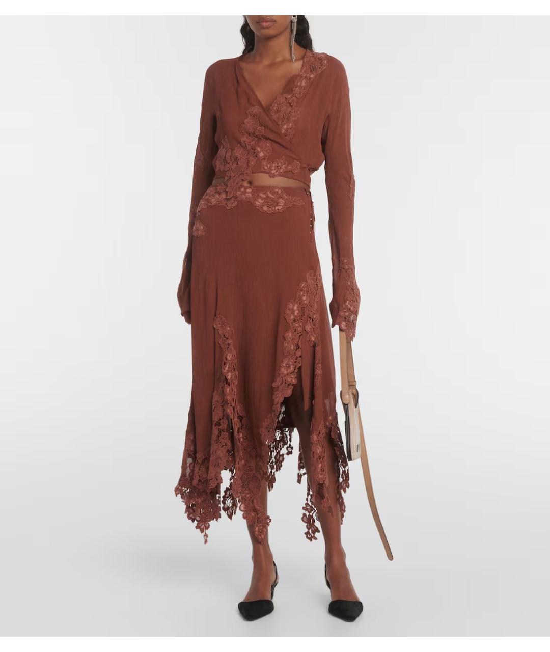 ACNE STUDIOS Коричневый костюм с юбками, фото 8