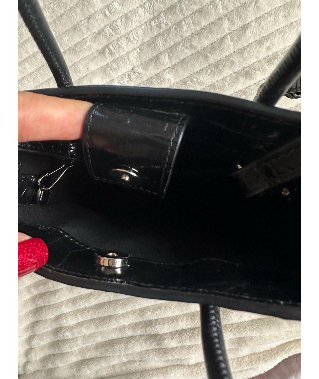 BALENCIAGA Черная кожаная сумка через плечо, фото 6