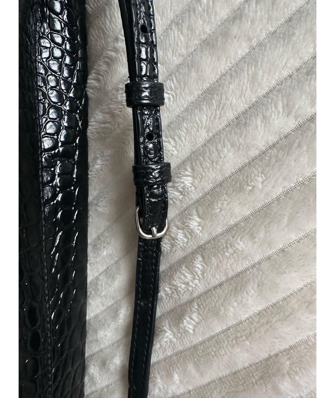 BALENCIAGA Черная кожаная сумка через плечо, фото 5