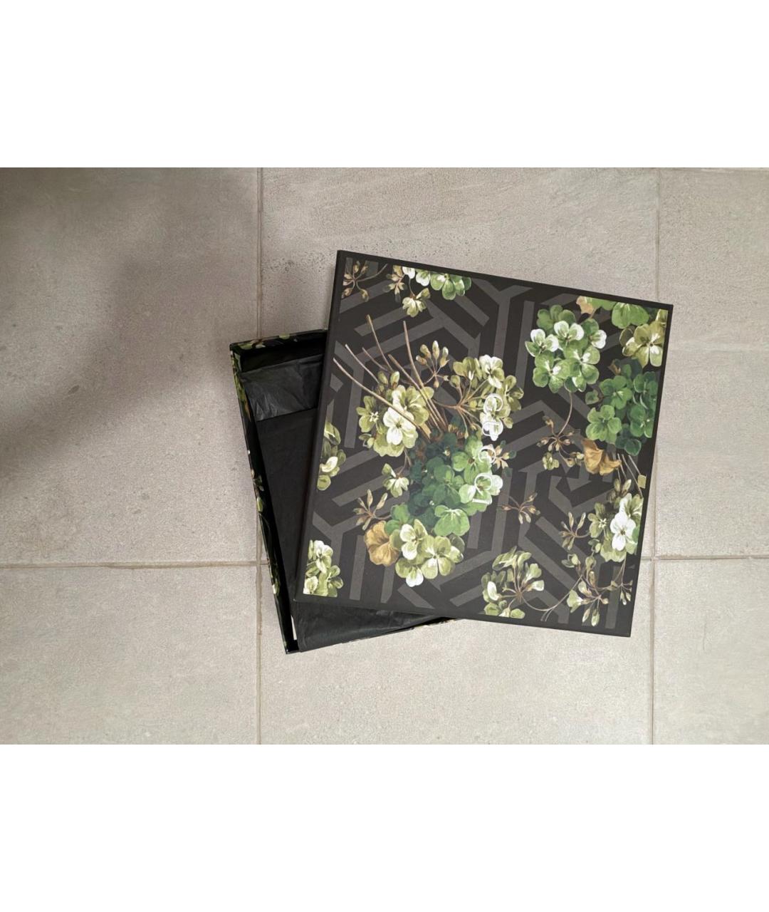 GUCCI Антрацитовый шерстяной шарф, фото 4