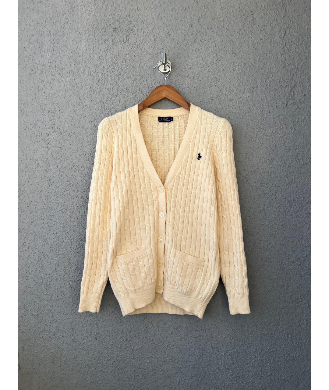 RALPH LAUREN Бежевый хлопковый кардиган, фото 7