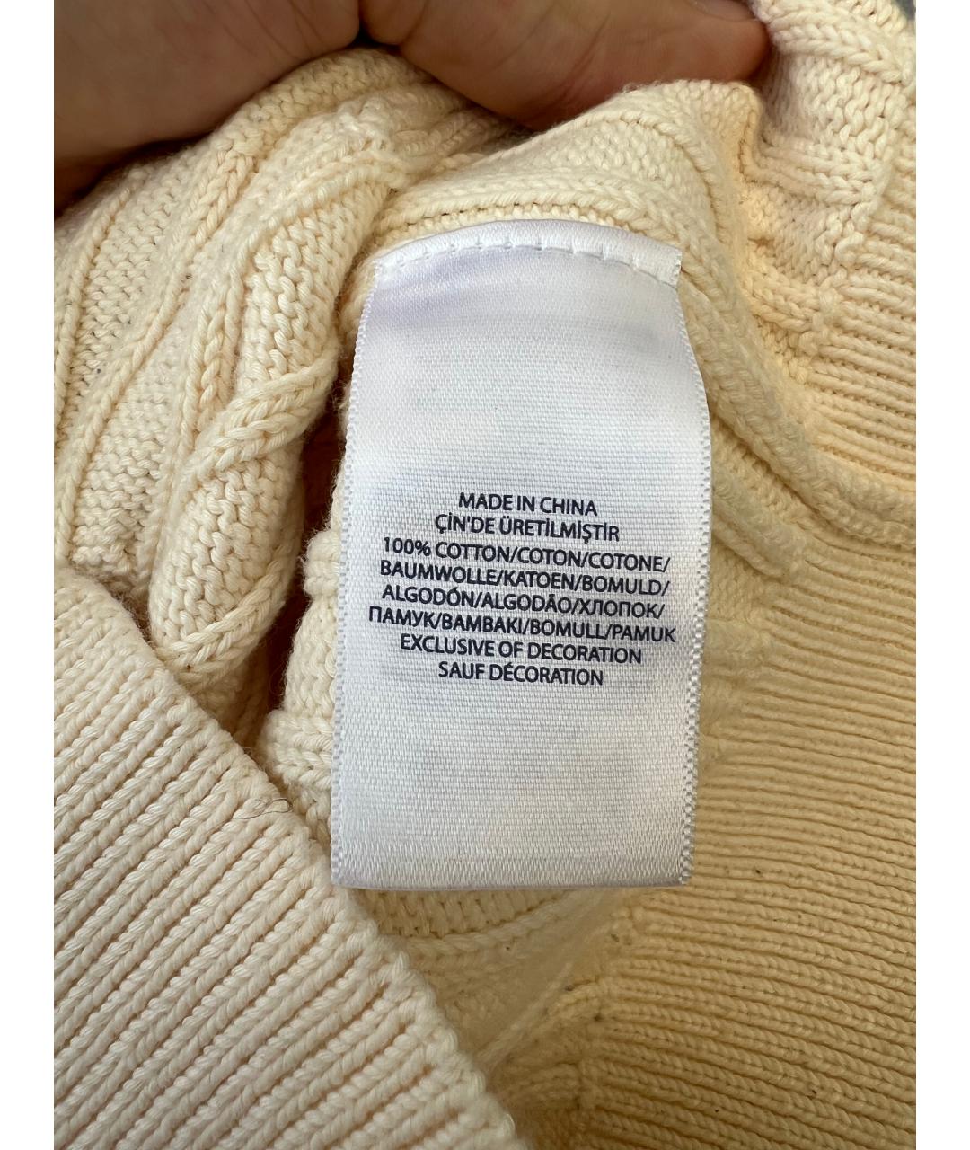 RALPH LAUREN Бежевый хлопковый кардиган, фото 5