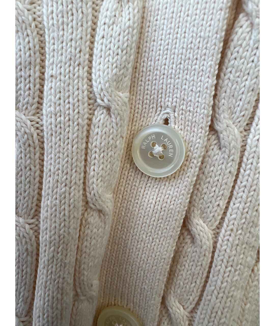 RALPH LAUREN Бежевый хлопковый кардиган, фото 3