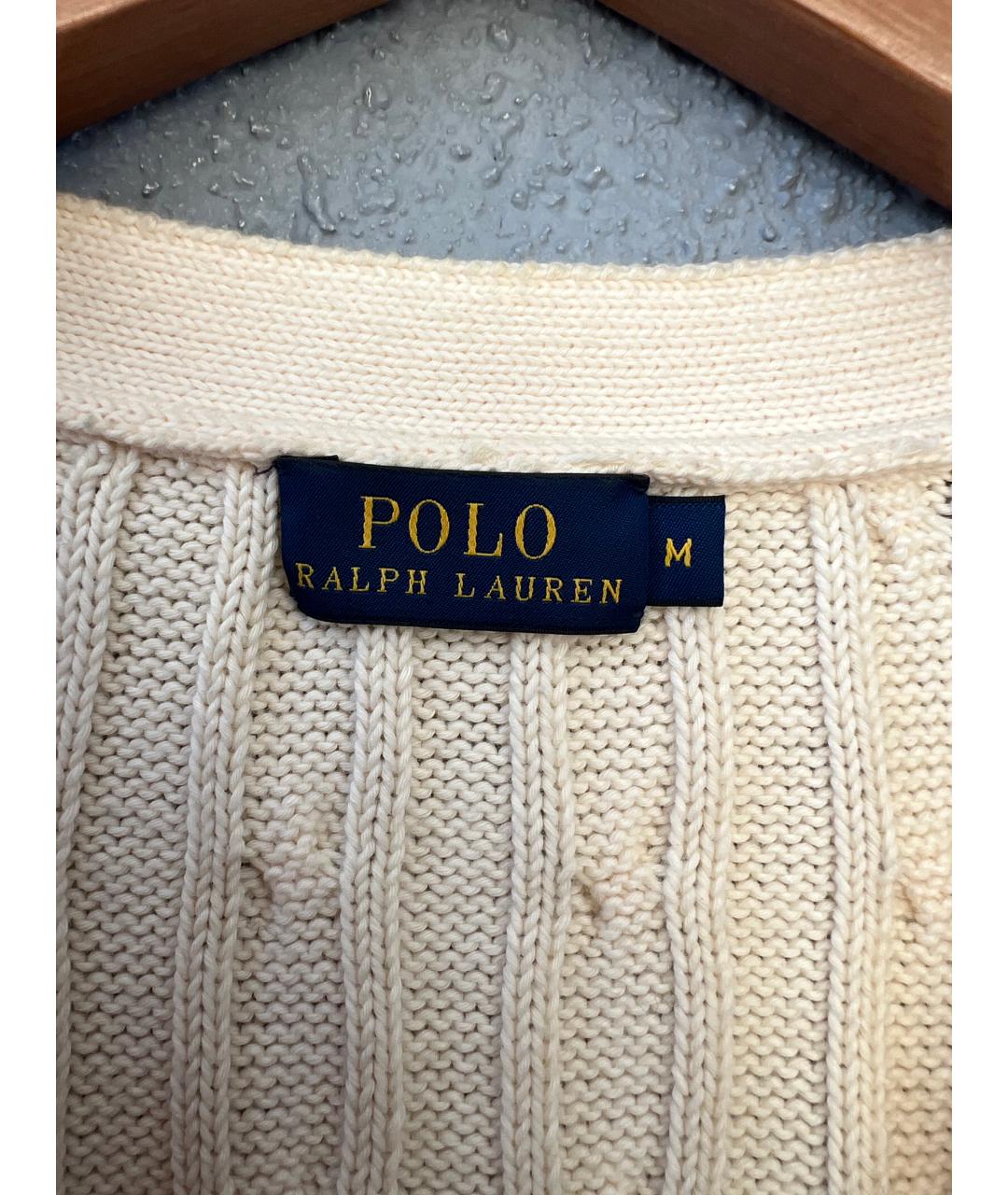 RALPH LAUREN Бежевый хлопковый кардиган, фото 4