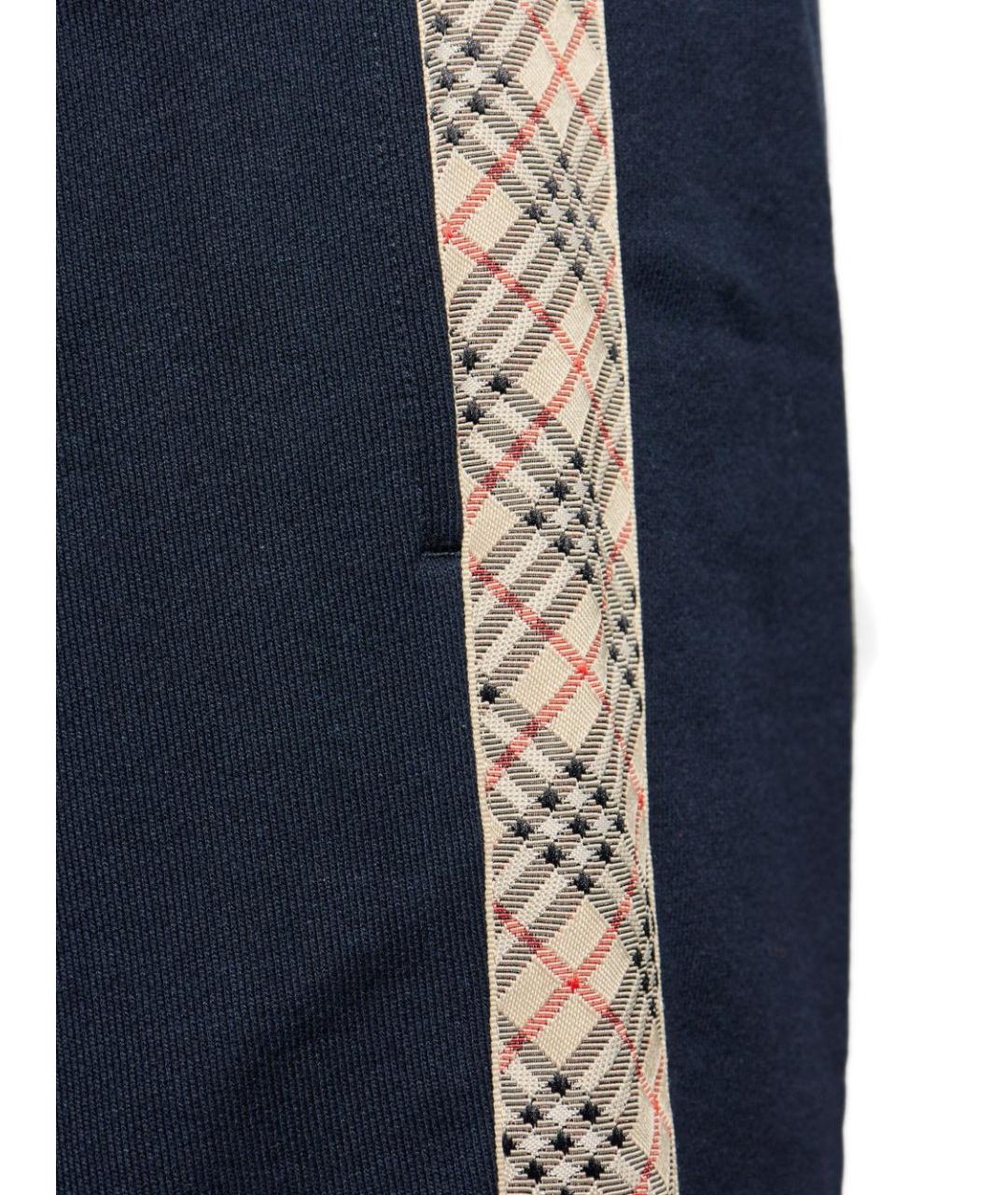 BURBERRY Синие хлопковые повседневные брюки, фото 4