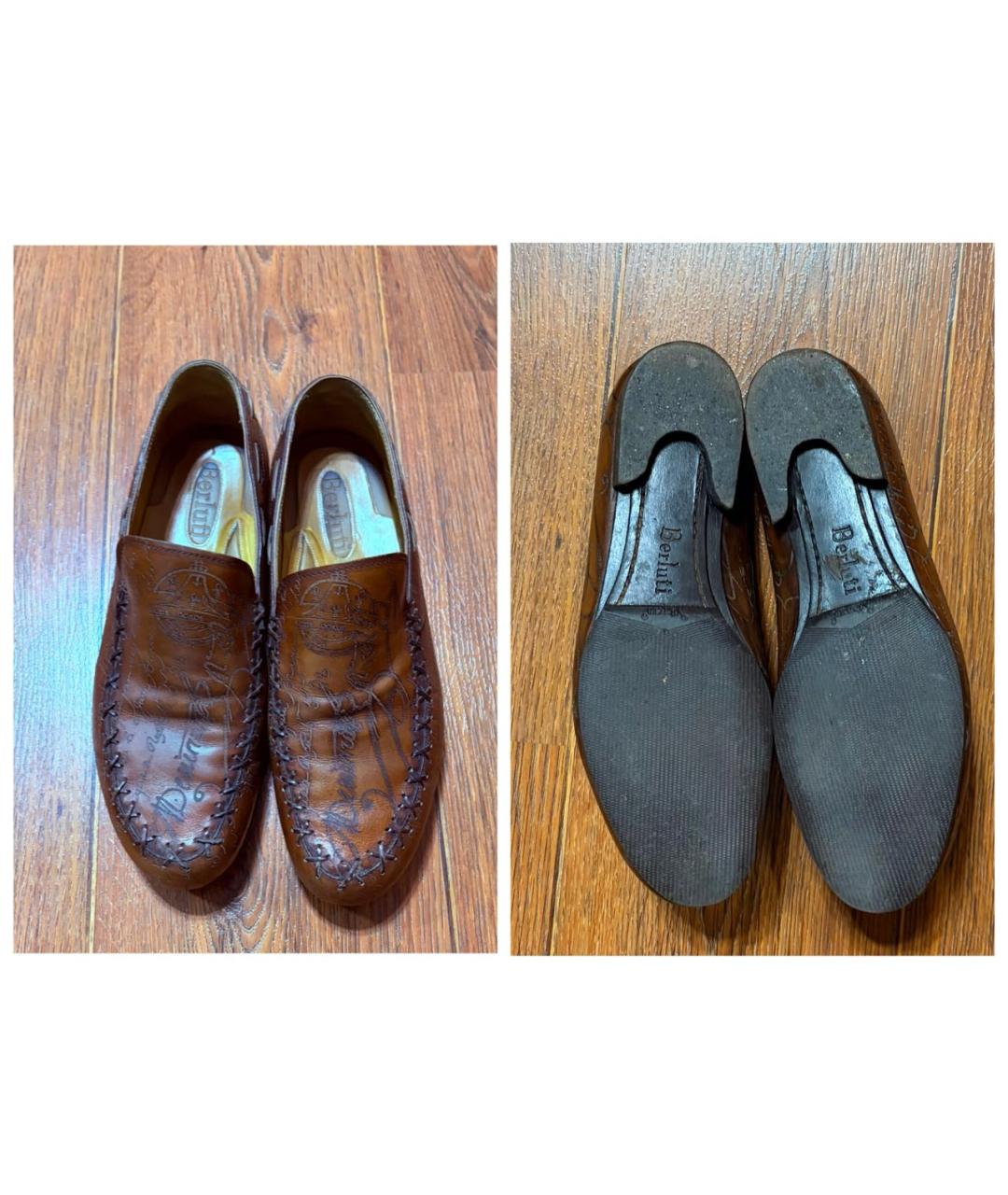 BERLUTI Коричневые кожаные лоферы, фото 7