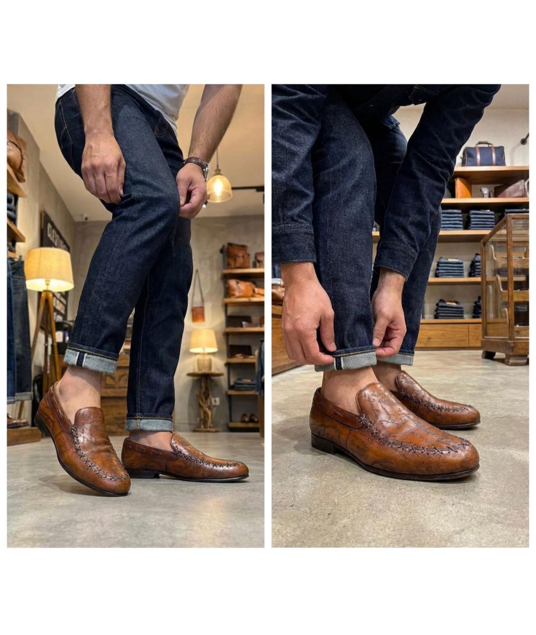 BERLUTI Коричневые кожаные лоферы, фото 4