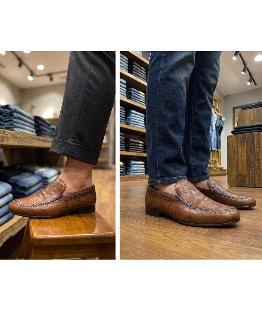 BERLUTI Коричневые кожаные лоферы, фото 6