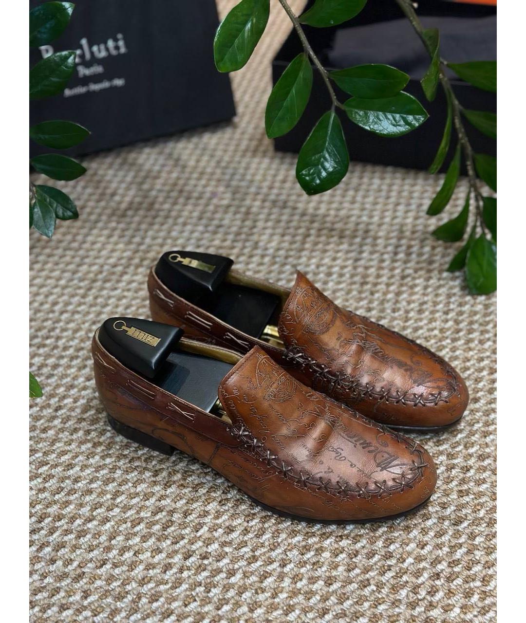 BERLUTI Коричневые кожаные лоферы, фото 8