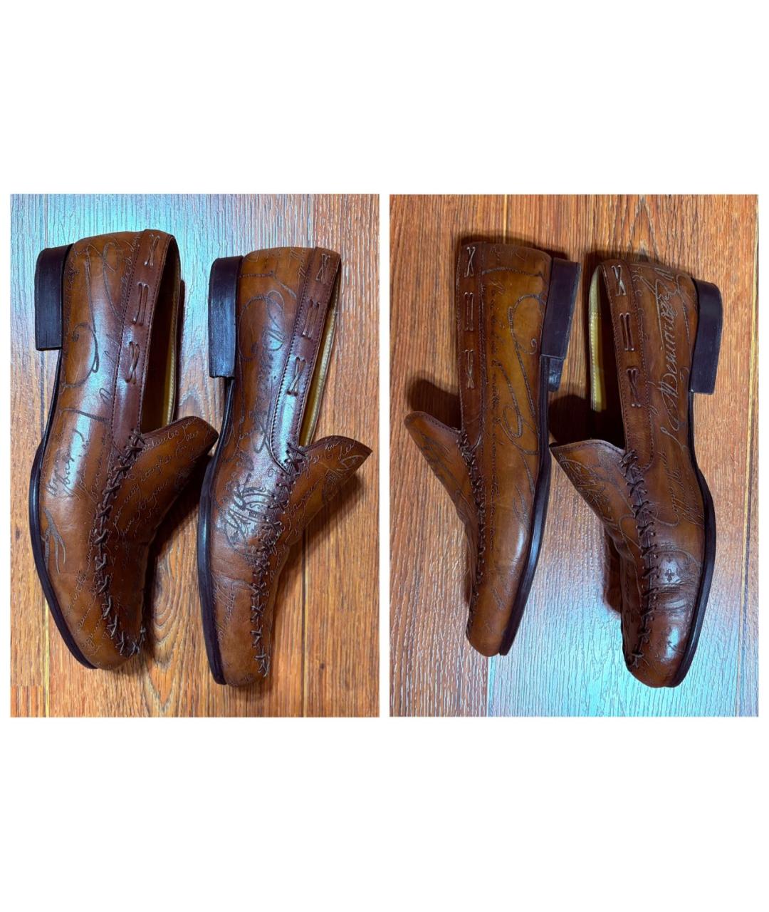 BERLUTI Коричневые кожаные лоферы, фото 3