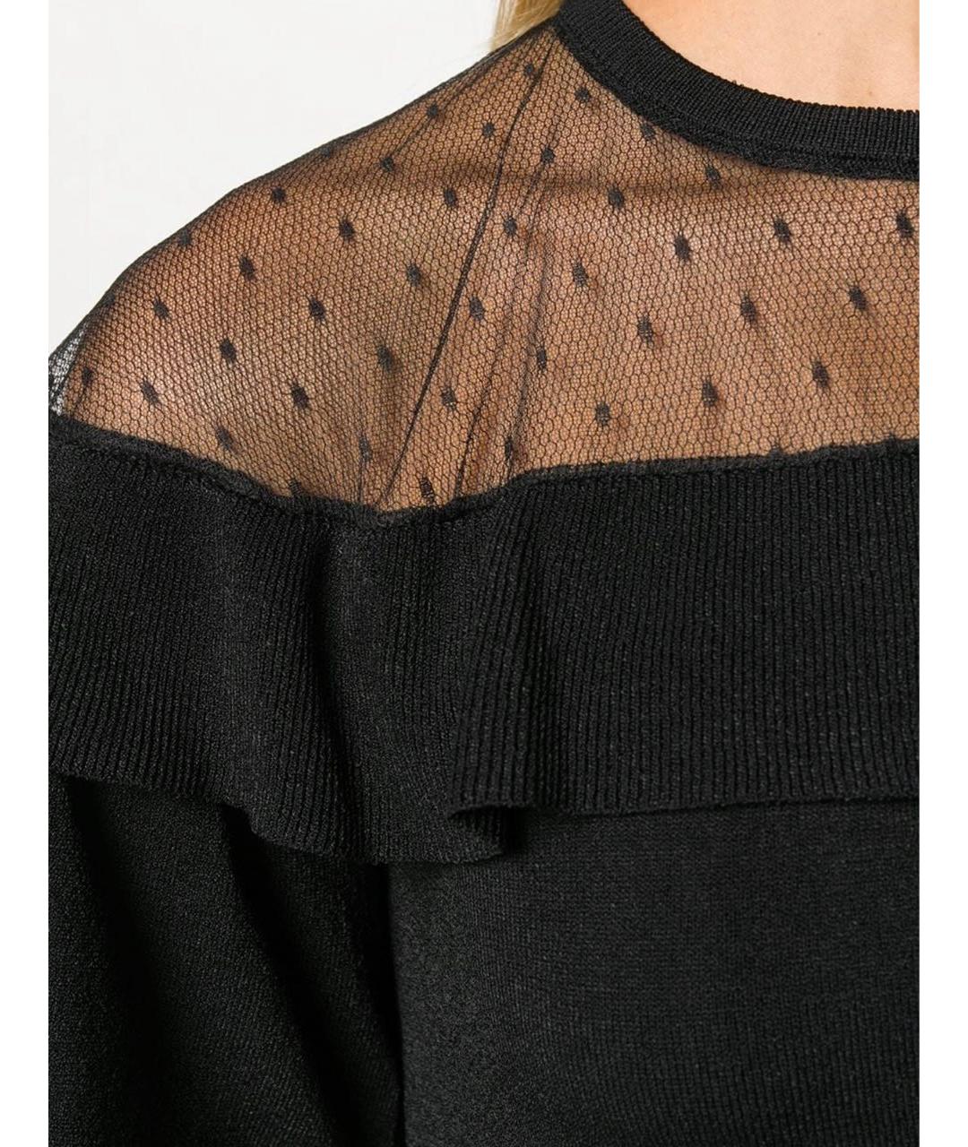 RED VALENTINO Черное вискозное вечернее платье, фото 5