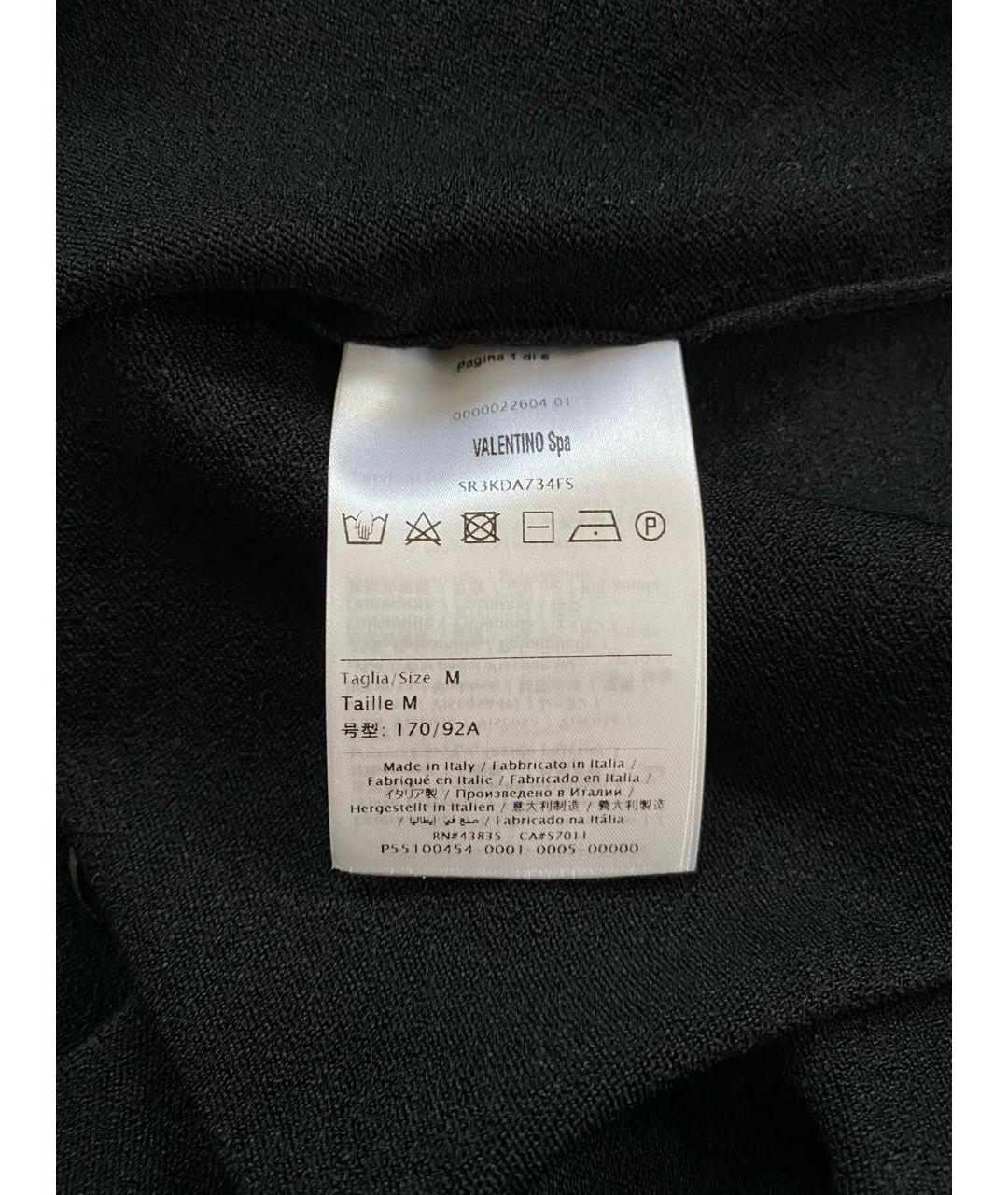 RED VALENTINO Черное вискозное вечернее платье, фото 8