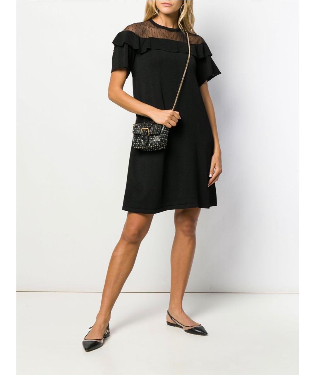 RED VALENTINO Черное вискозное вечернее платье, фото 2