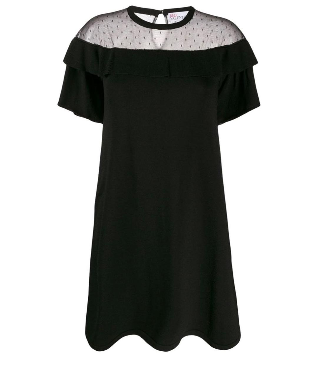 RED VALENTINO Черное вискозное вечернее платье, фото 1