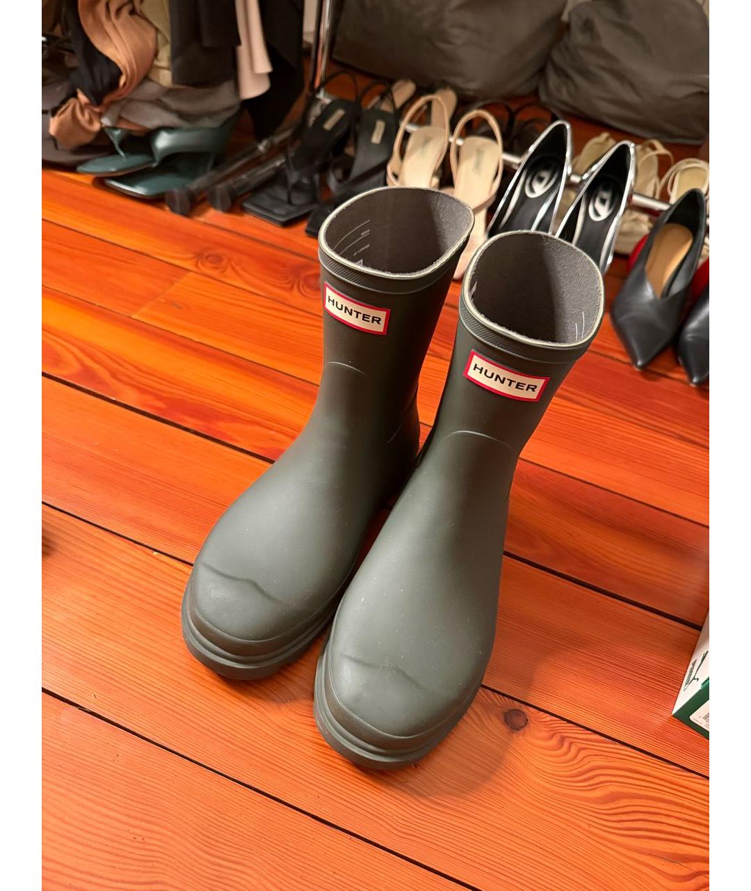 HUNTER Хаки резиновые сапоги, фото 2