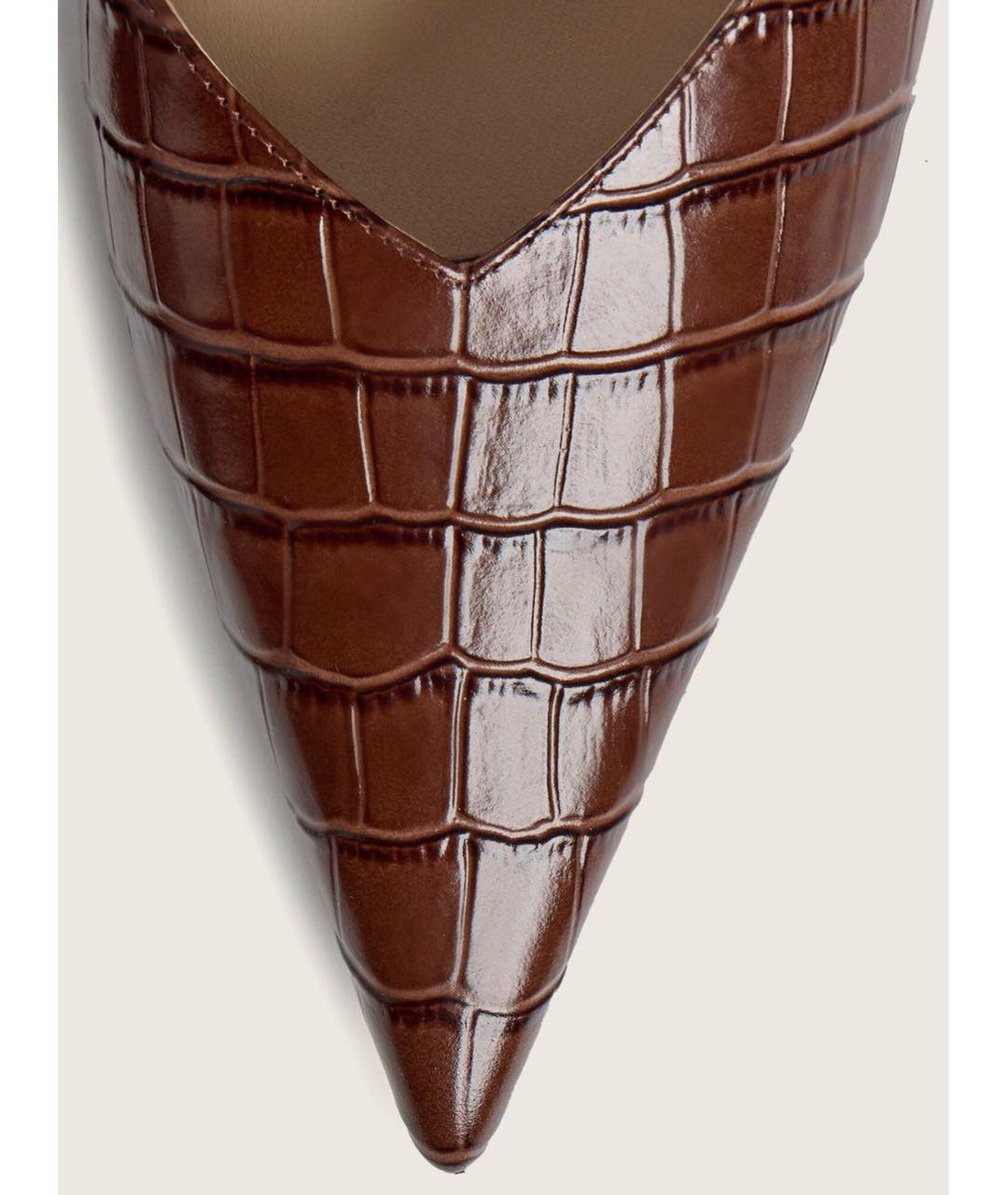 12 STOREEZ Коричневые кожаные мюли, фото 5