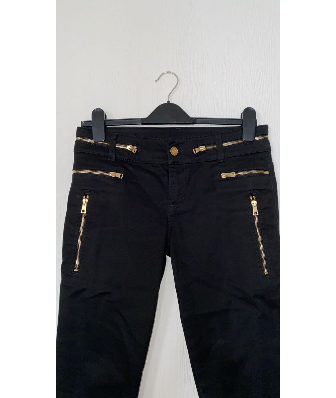 GUCCI Черные хлопко-эластановые брюки узкие, фото 3