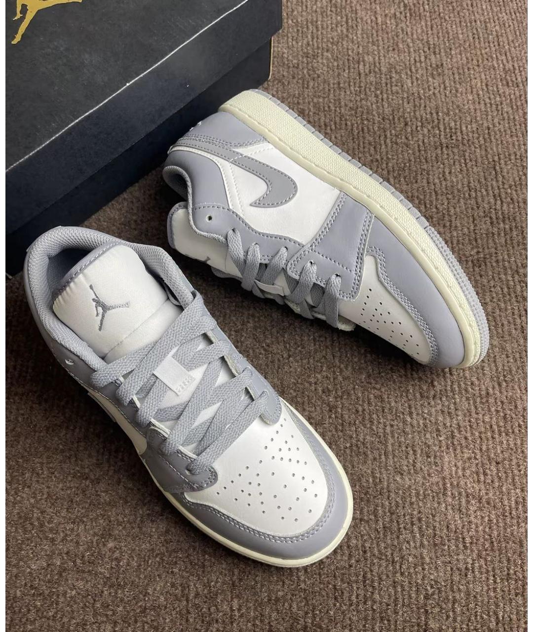 JORDAN Серые кожаные кроссовки, фото 4