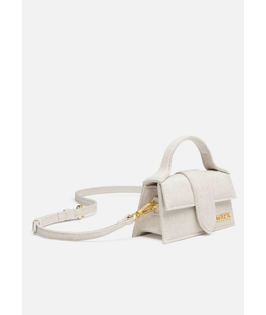 JACQUEMUS Бежевая льняная сумка через плечо, фото 2