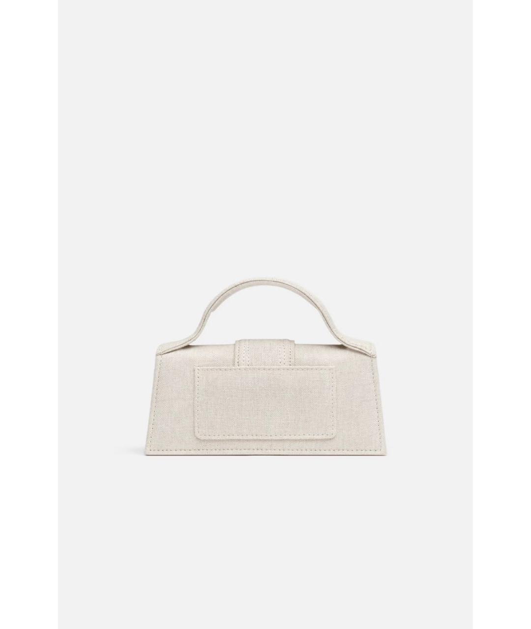 JACQUEMUS Бежевая льняная сумка через плечо, фото 3