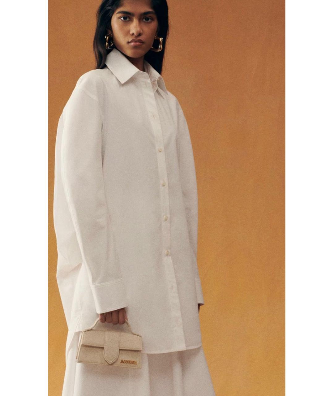 JACQUEMUS Бежевая льняная сумка через плечо, фото 6