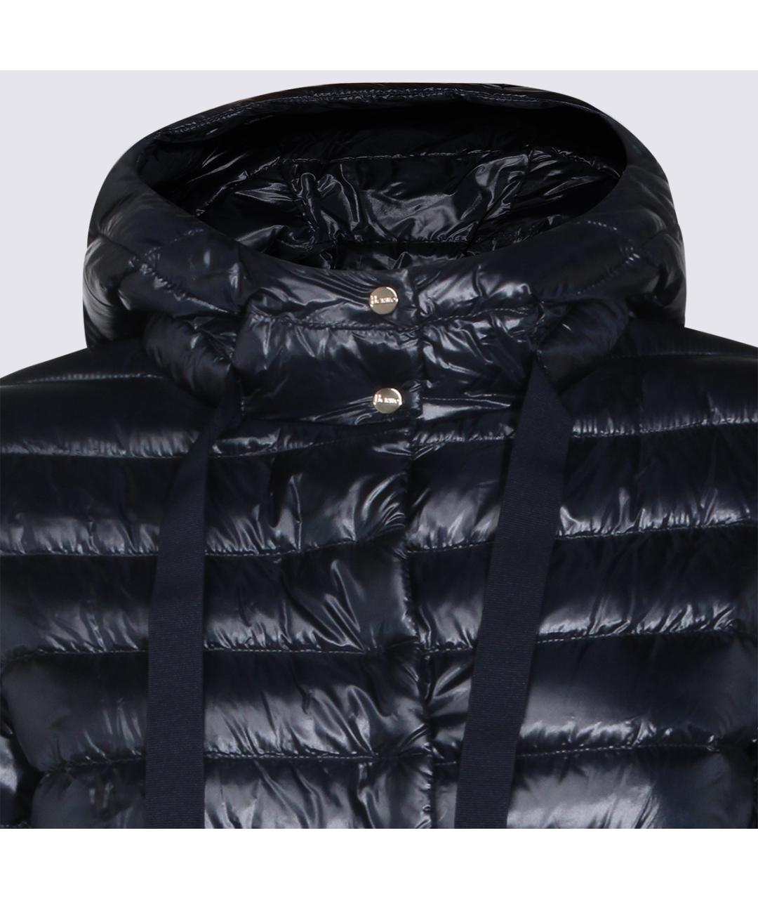 HERNO Синяя полиамидовая куртка, фото 4