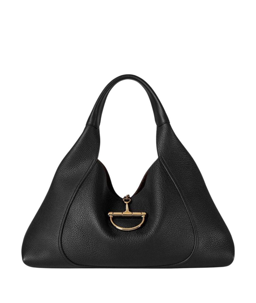 GUCCI Черная кожаная сумка тоут, фото 1