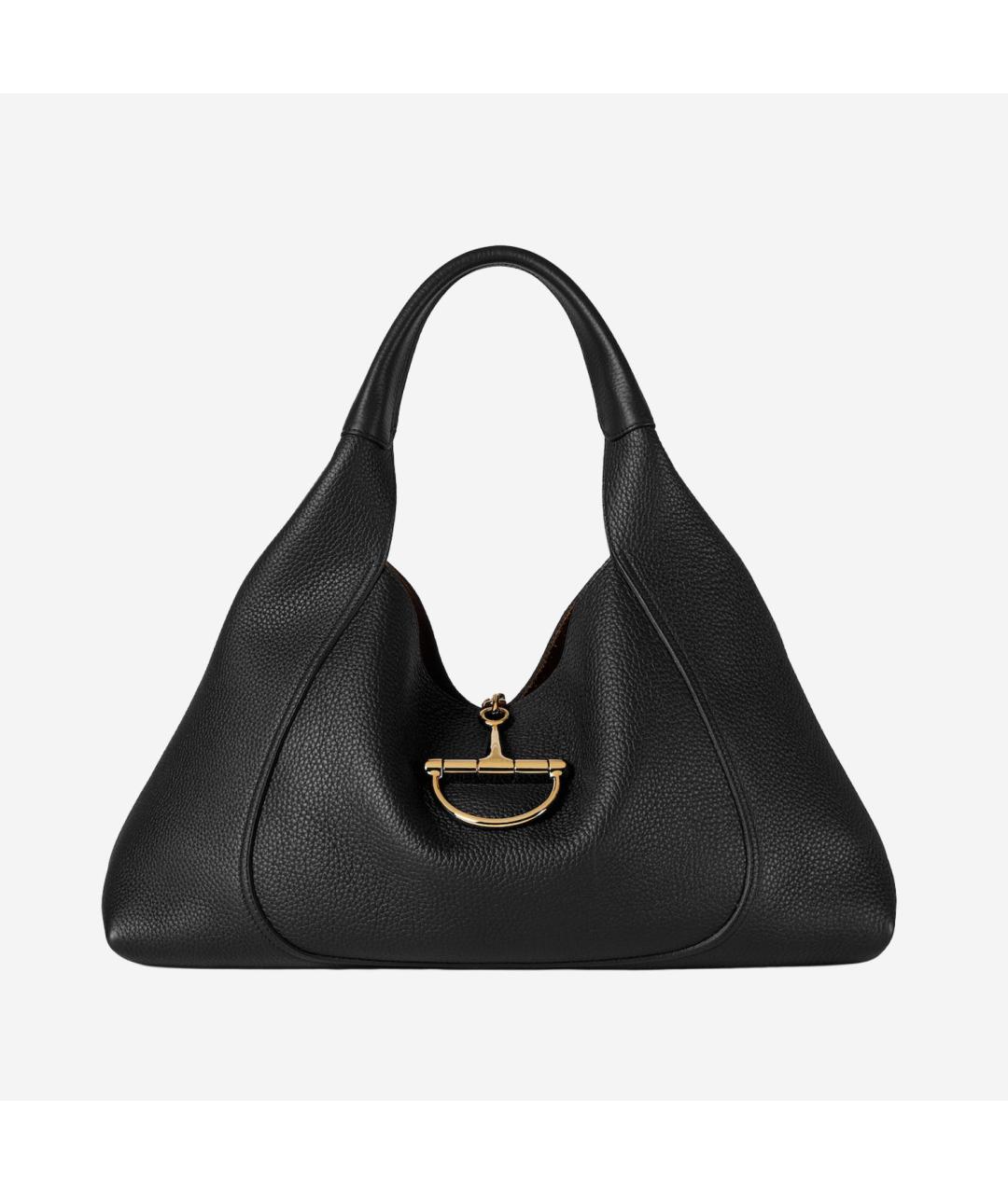 GUCCI Черная кожаная сумка тоут, фото 6