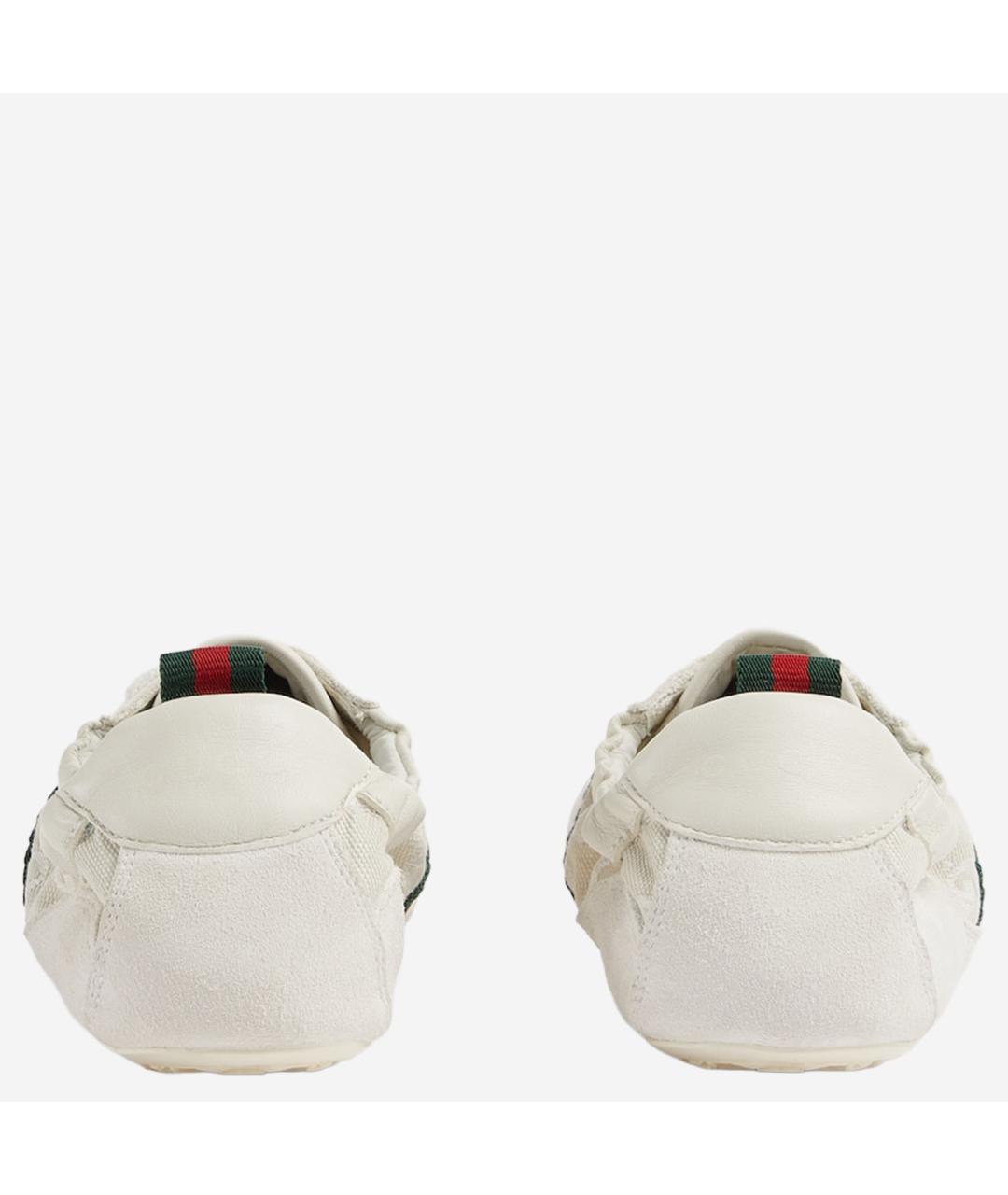 GUCCI Белые замшевые кроссовки, фото 3