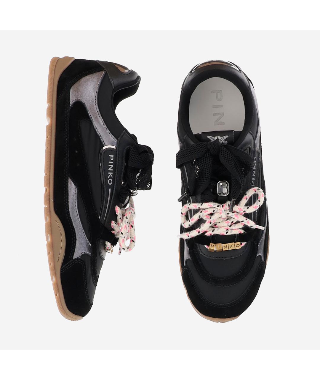 PINKO Черные замшевые кроссовки, фото 2