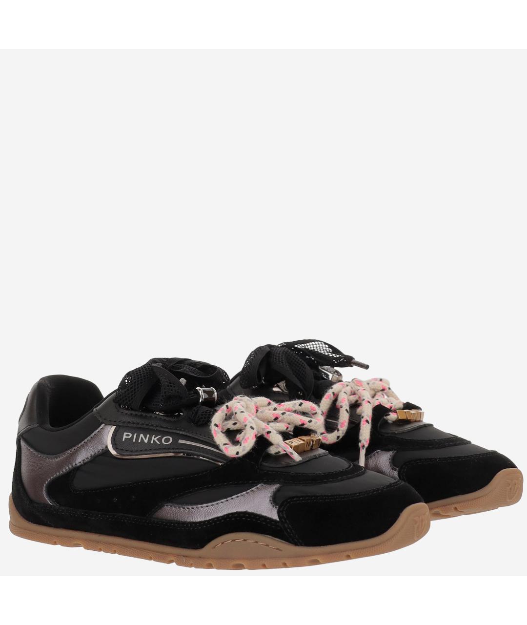 PINKO Черные замшевые кроссовки, фото 3