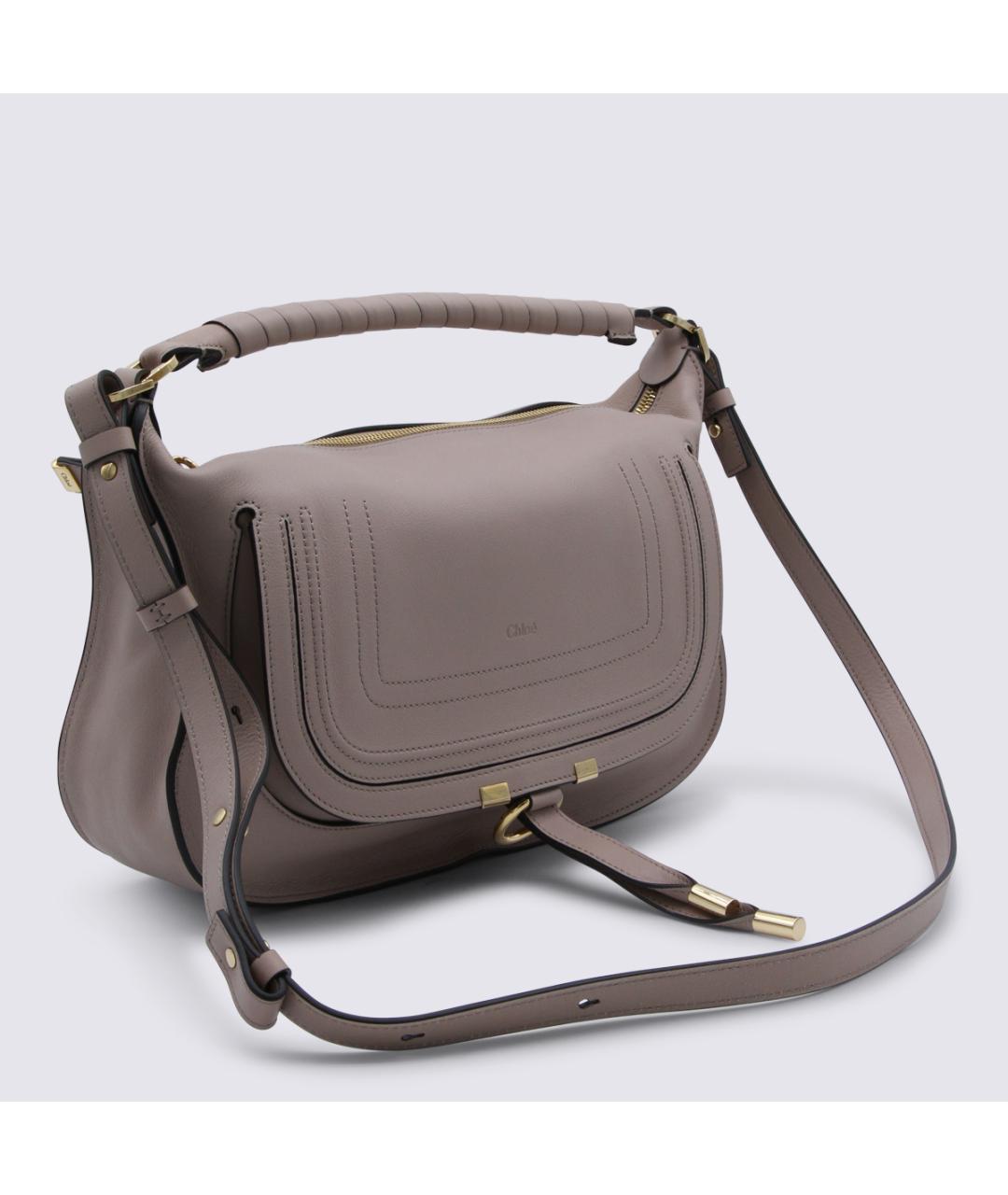 CHLOE Бежевая кожаная сумка с короткими ручками, фото 2