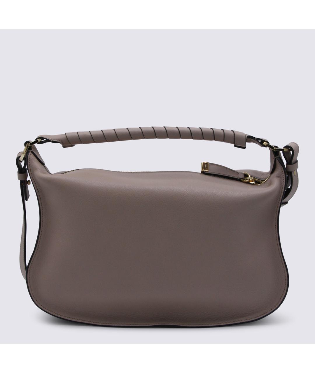 CHLOE Бежевая кожаная сумка с короткими ручками, фото 3