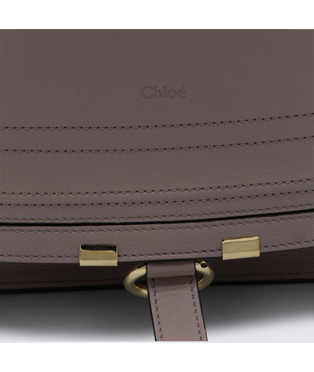 CHLOE Бежевая кожаная сумка с короткими ручками, фото 4