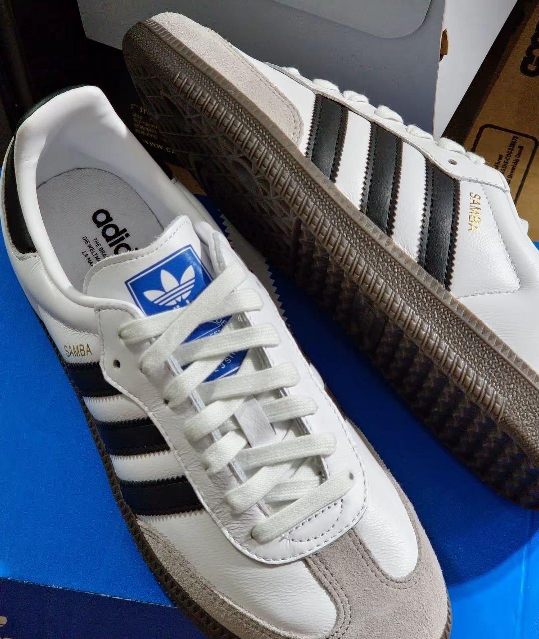 ADIDAS Белые кожаные кроссовки, фото 3