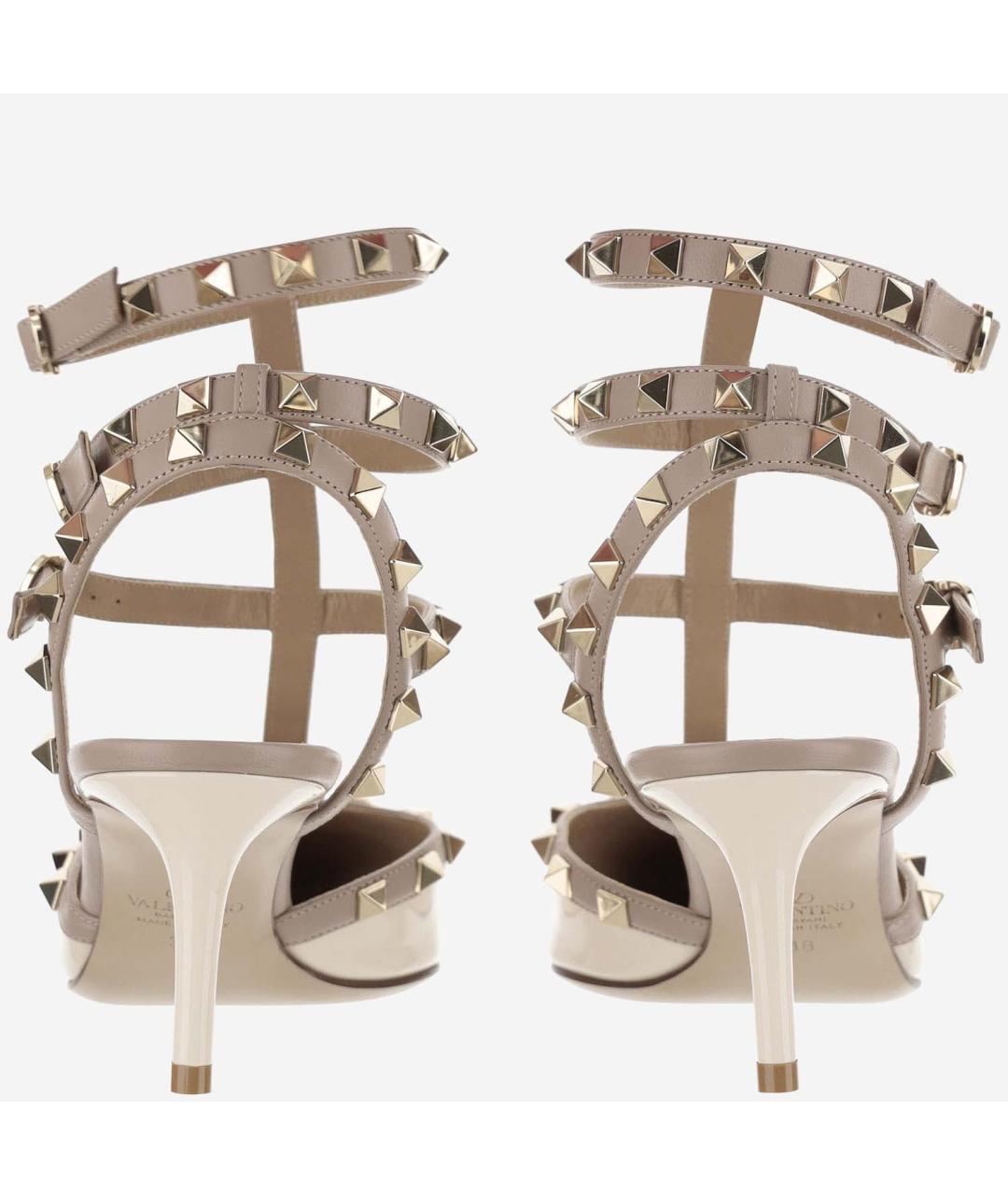 VALENTINO Бежевые туфли из лакированной кожи, фото 4