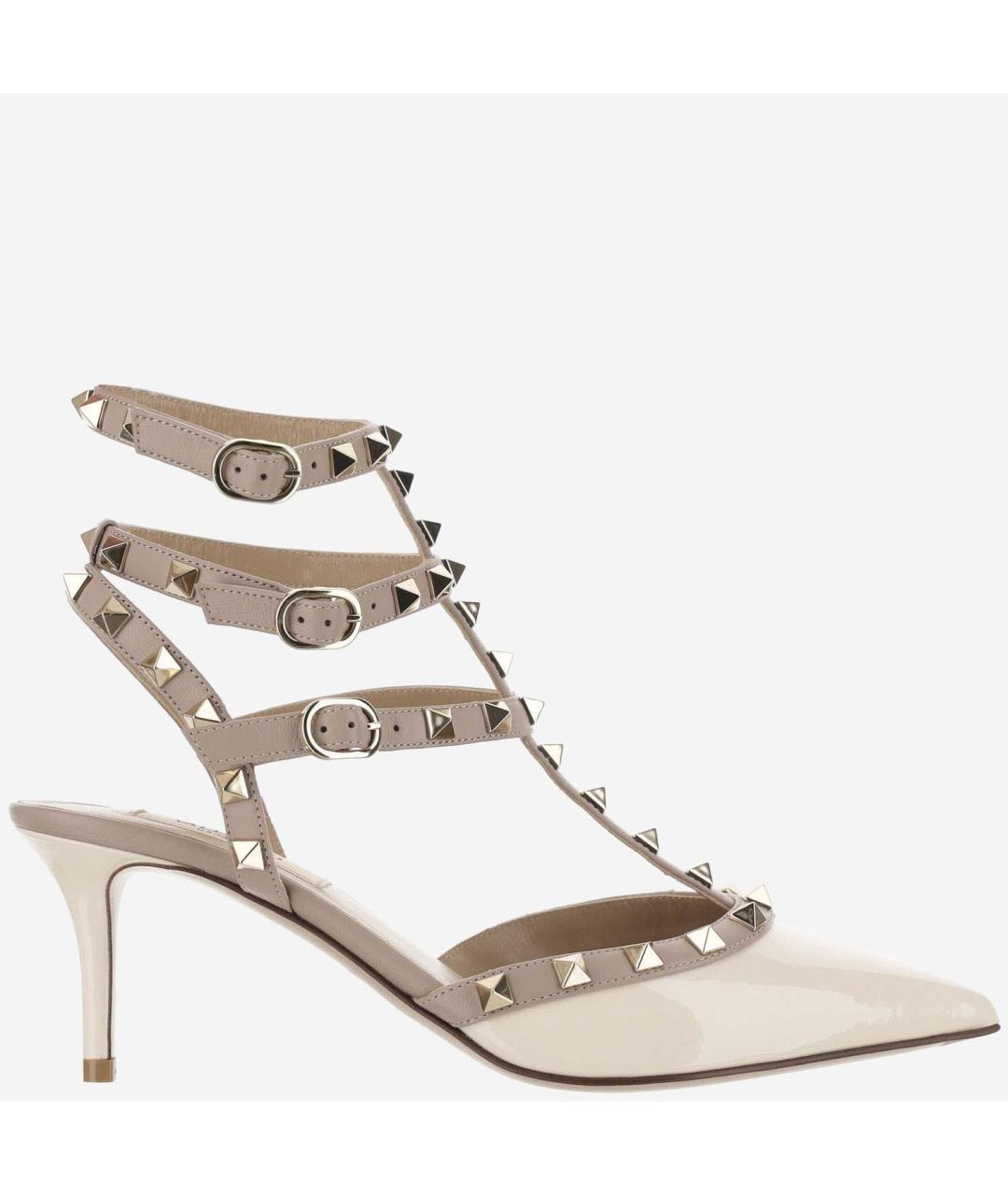 VALENTINO Бежевые туфли из лакированной кожи, фото 6