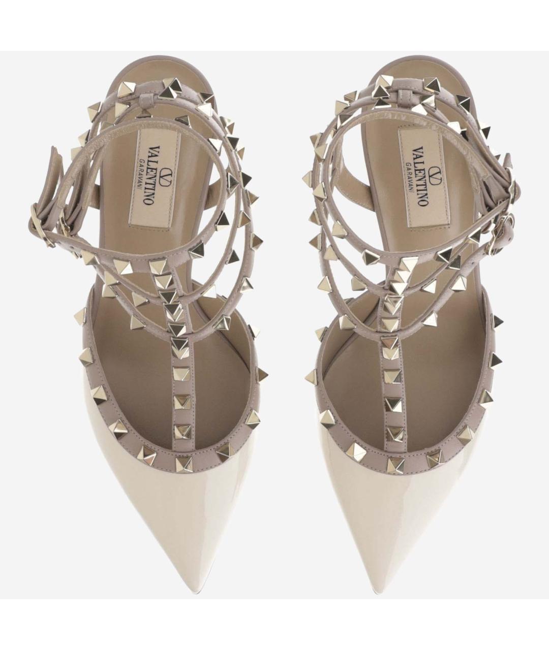 VALENTINO Бежевые туфли из лакированной кожи, фото 2