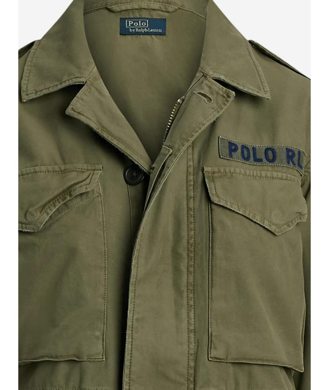 POLO RALPH LAUREN Зеленая хлопковая куртка, фото 3