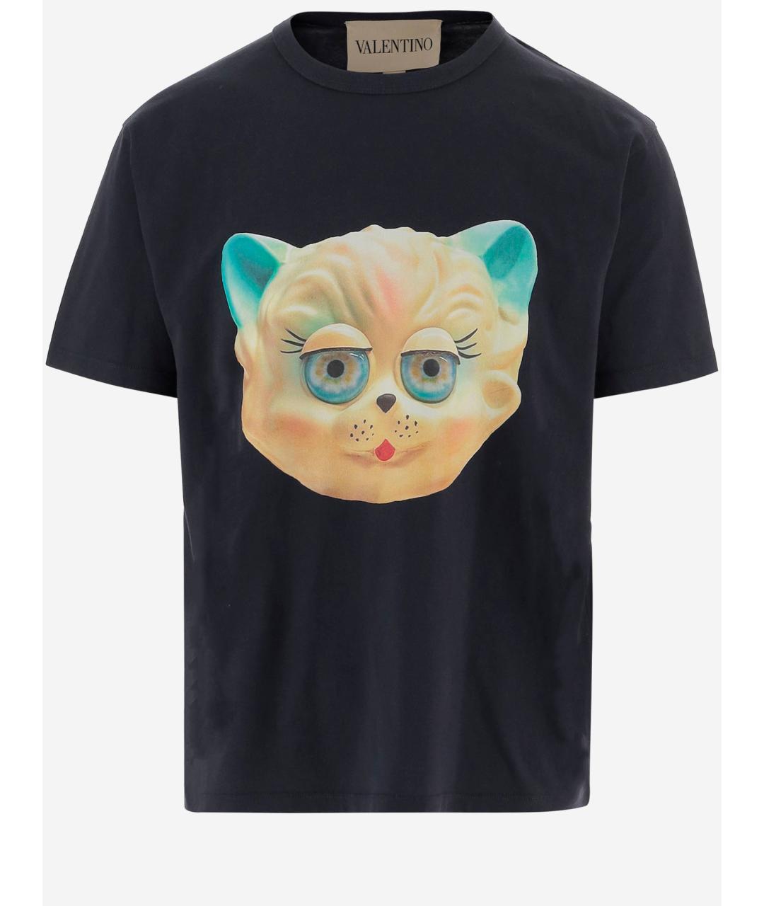 VALENTINO Синяя хлопковая футболка, фото 4