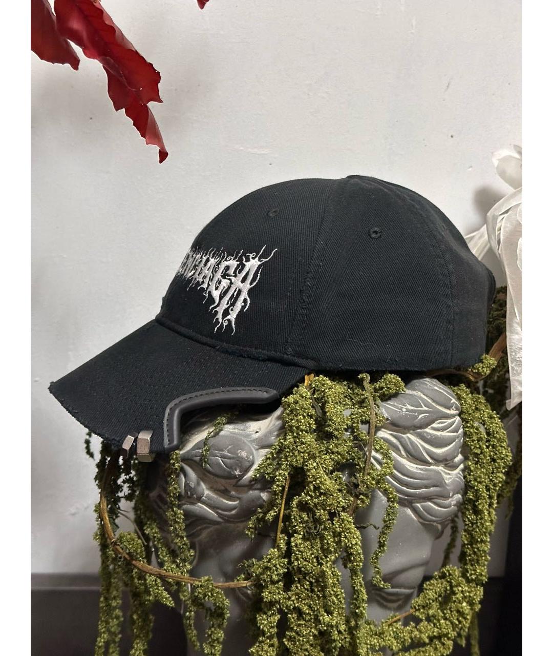 BALENCIAGA Черная хлопковая кепка, фото 3