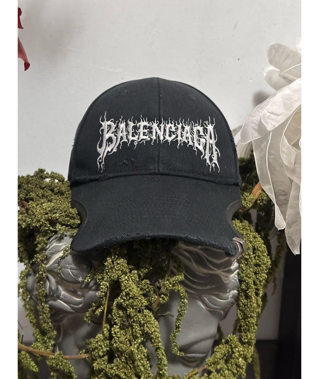 BALENCIAGA Черная хлопковая кепка, фото 9