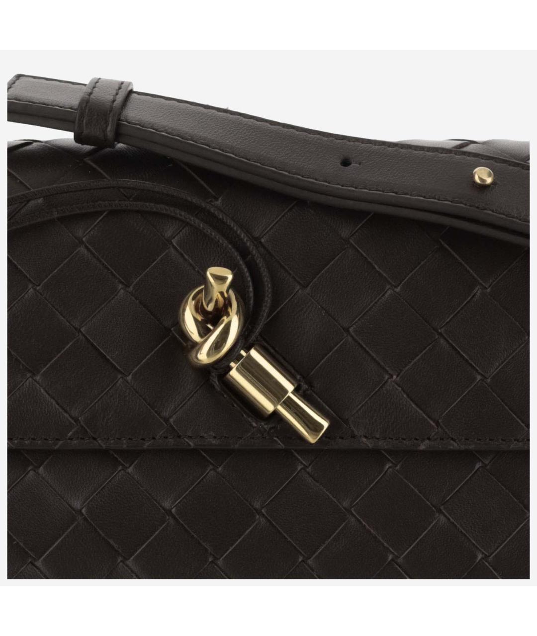 BOTTEGA VENETA Коричневая кожаная сумка через плечо, фото 4