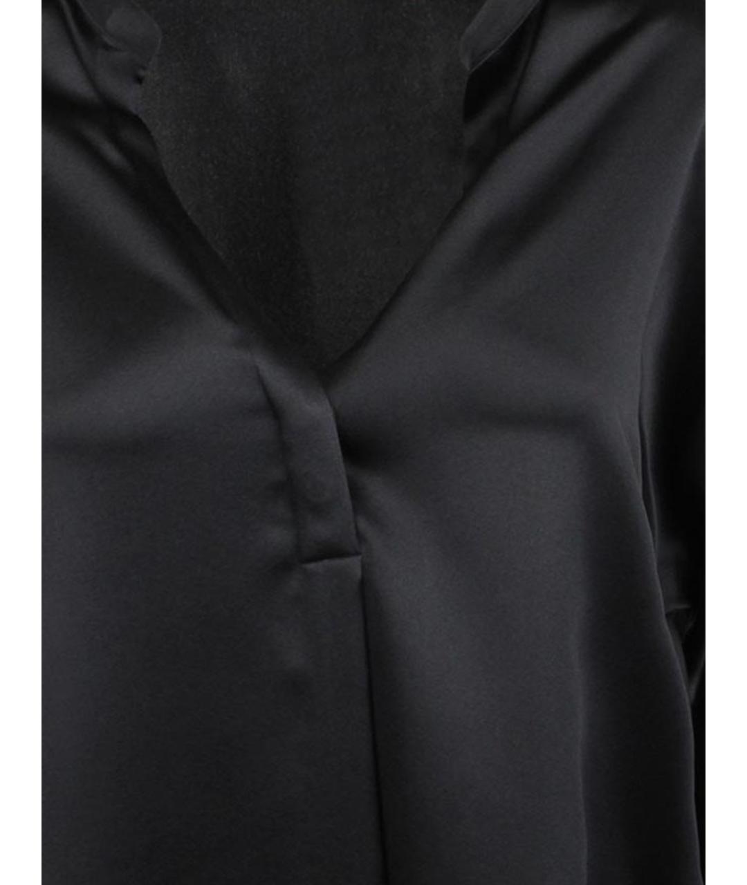 VINCE Черная шелковая блузы, фото 3