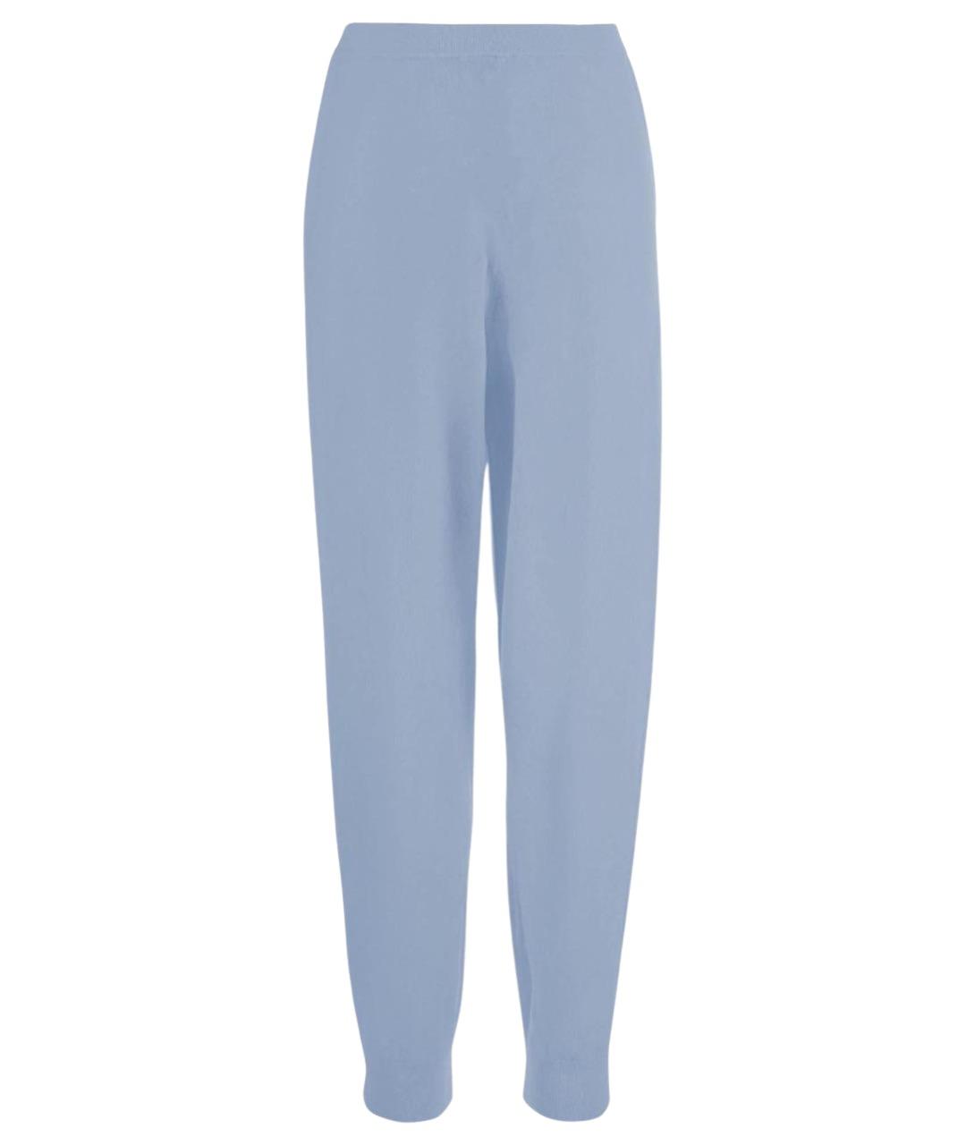 ALLUDE Голубые шерстяные прямые брюки, фото 1