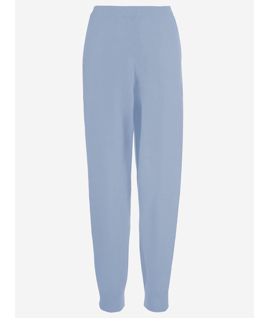 ALLUDE Голубые шерстяные прямые брюки, фото 4