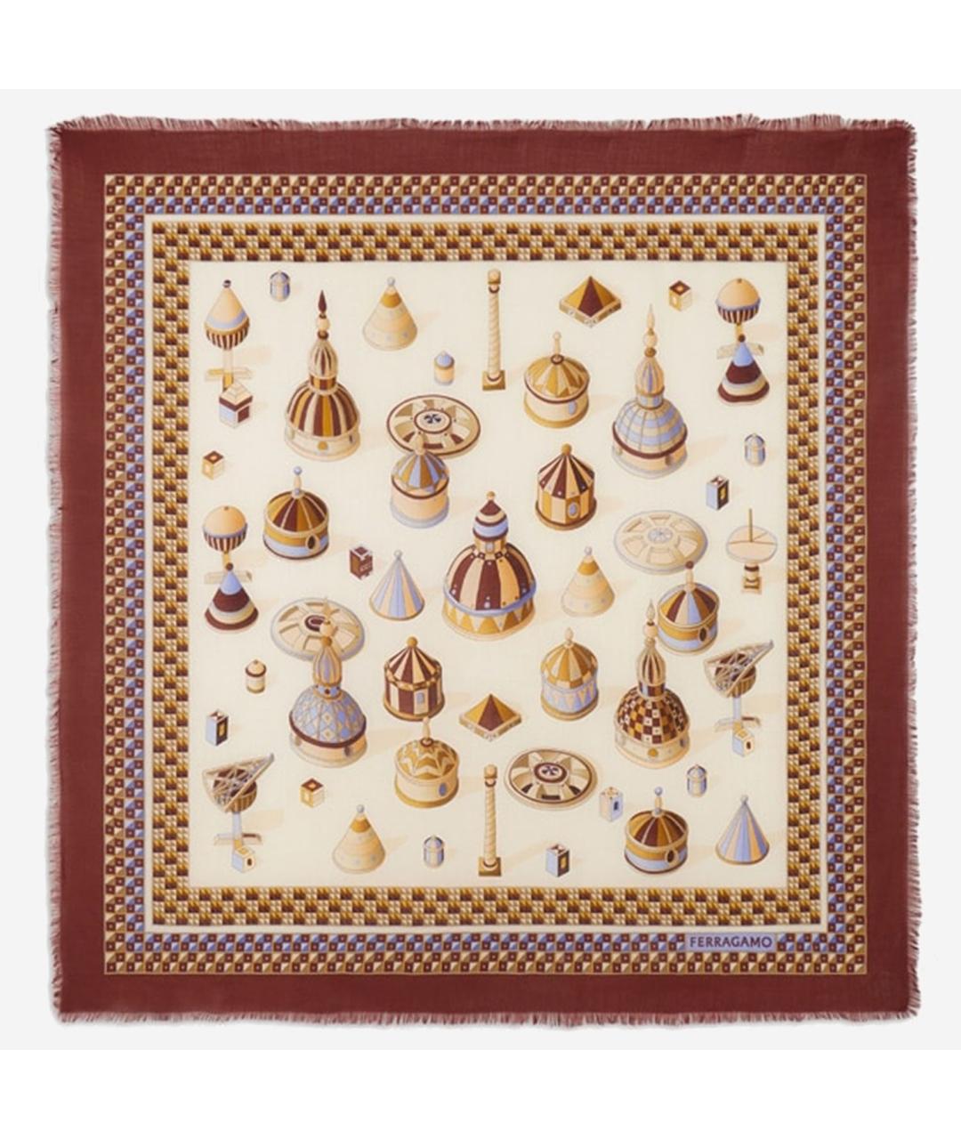 FERRAGAMO Мульти шелковый платок, фото 3