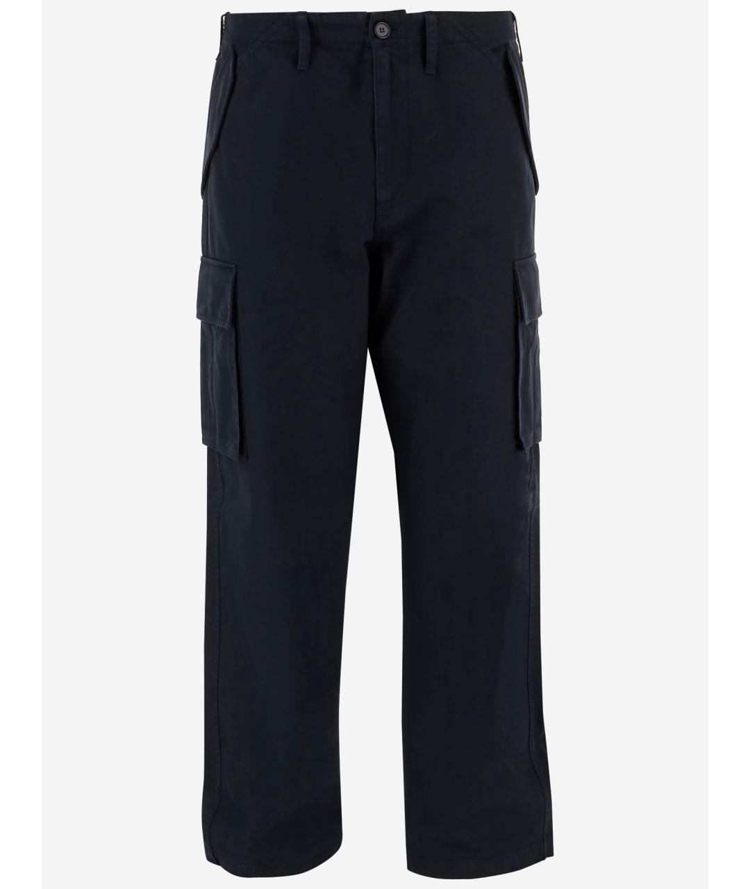 BURBERRY Черные хлопковые повседневные брюки, фото 4