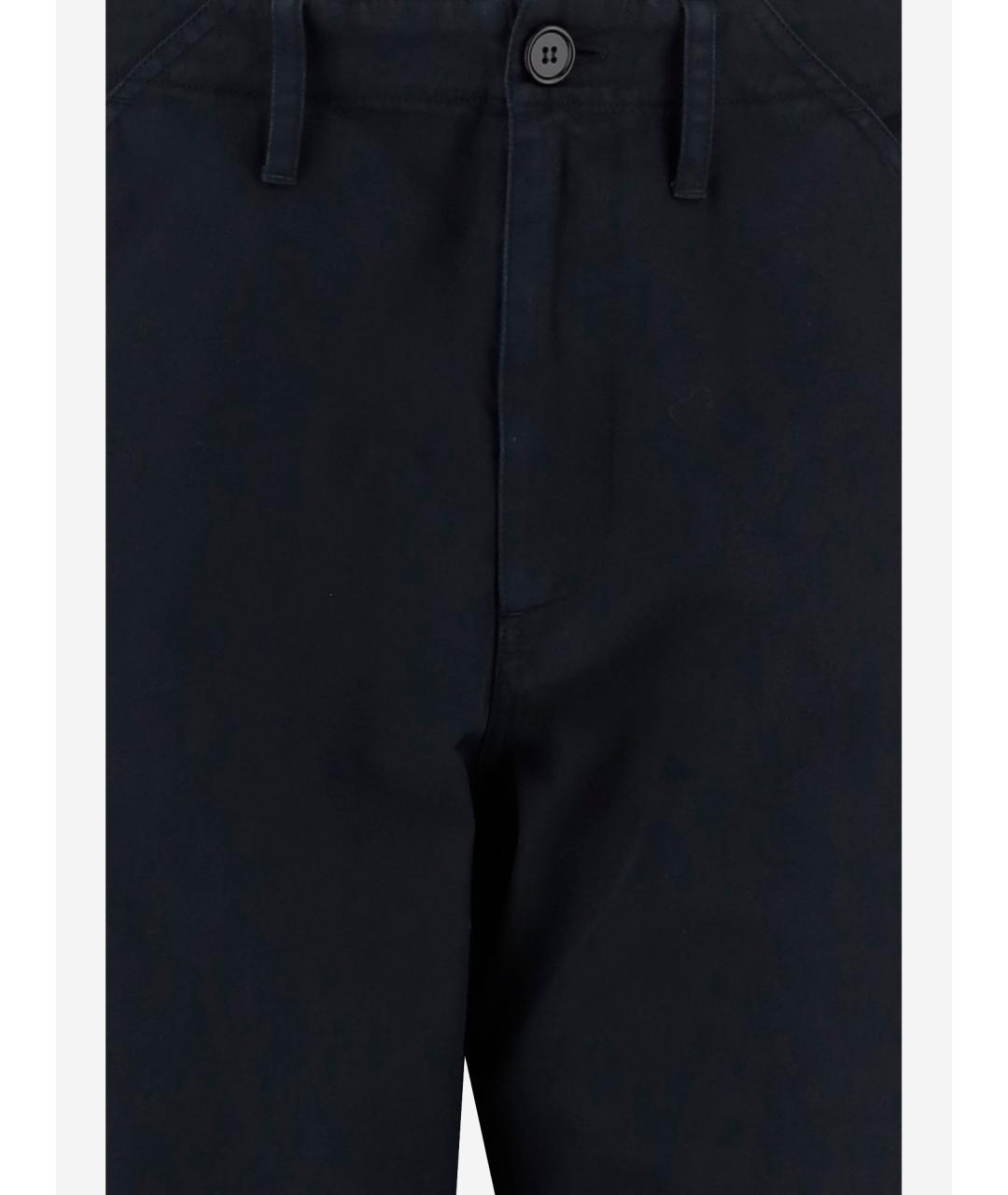 BURBERRY Черные хлопковые повседневные брюки, фото 3